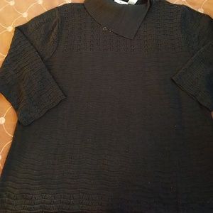 BLACK ACRYLIC SWEATER